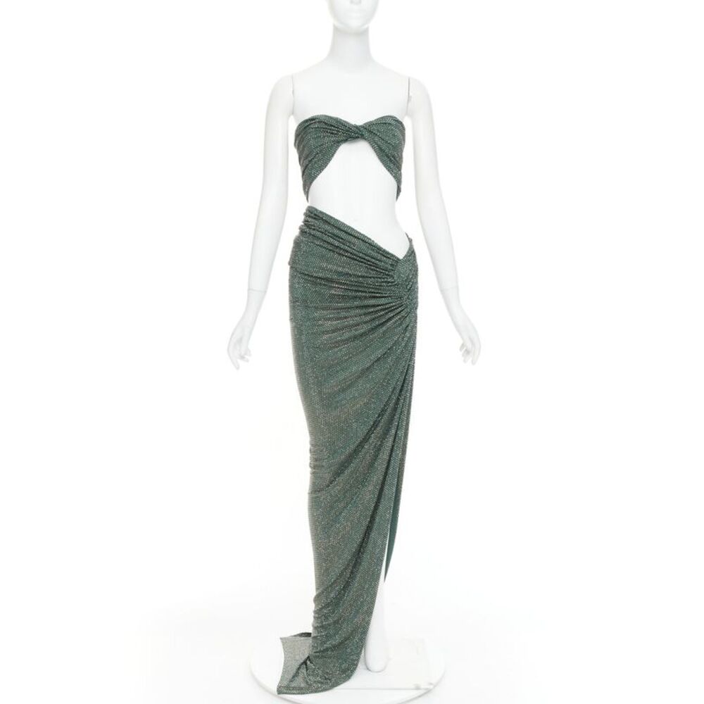 Alexandre Vauthier Crystal Low Waist Gown